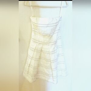 White House Black Market Strapless Black and White Cocktail Dress size 8